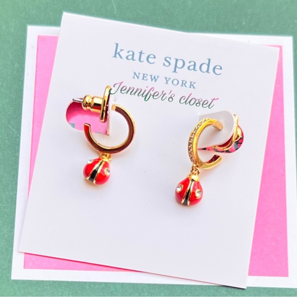 NWT ♠️ Kate Spade Ladybug Drop Earrings - Picture 2 of 7